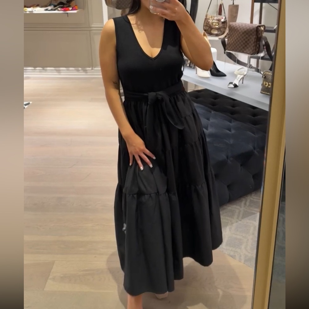 Jason Wu Black Tiered Dress - Picture 2 of 7